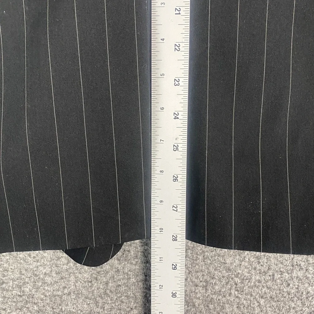 7 Diamonds Mens Blazer S Black Pinstripe‎ Clapton Pink Lining Contrast Stitch